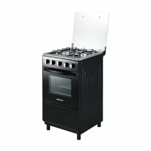 BRUHM GAS COOKER BGC-5540IB – 4 GAS, SINGLE BURNER OVEN, BLACK