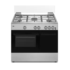 BEKO 90CM GAS COOKER 4 BURNER BGGS900UK SILVER