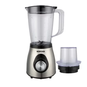BRUHM 1.5L BLENDER BBP-15500PSM- 2 SPEEDS,500W COPPER MOTOR BLACK & SILVER